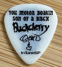 Buckcherry - Stevie D. Tour Guitar Pick - Glow in the Dark - Motor Boatin