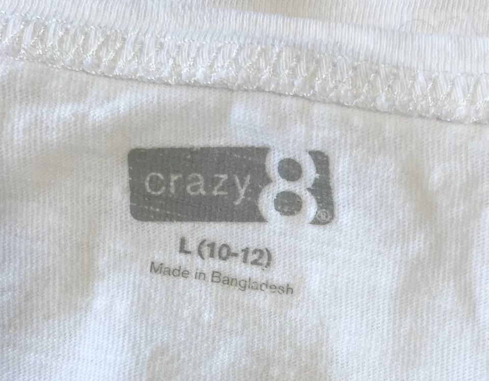 Camiseta Crazy 8 Blanca Manga Larga con Lentejuelas Doradas Niñas Talla L (10-12) Foto 3 de 3