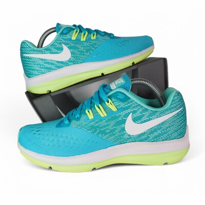 Nike Zoom Winflo 4 Performance Running Shoes Turquoise 898485-400 Women's 5