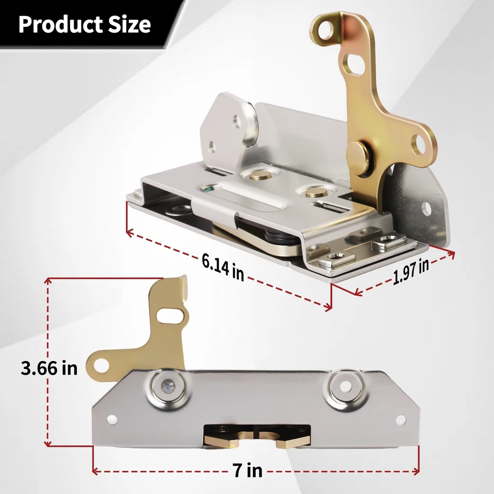 Cerradura de pestillo de puerta lado del conductor izquierdo para camión Peterbilt HLK2221 20-08229L D56002390 Foto 4 de 4