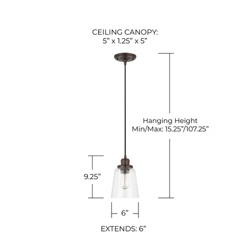Capital Lighting 3718-135 6"W Mini Pendant - Picture 8 of 14