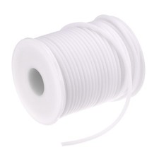 Gummikabel 55m Durchmesser 2mm für DIY, Hohlrohr weiß 1,2mm