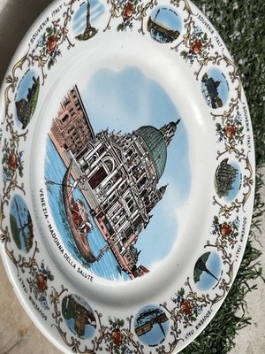 NUOVA FonteBasso Spa Italy Terraglia Forte Plate Venezia Madonna Della 7 Inch