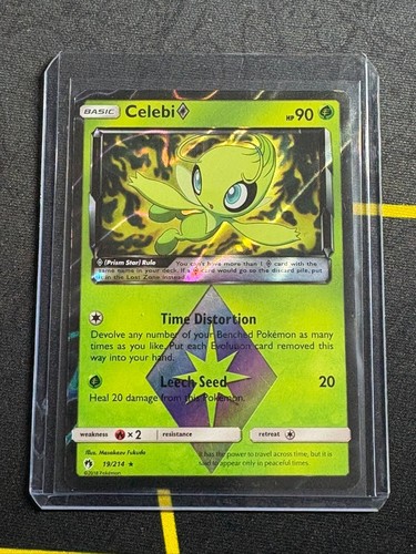 Pokemon Celebi Prism Star 19/214 Sm Lost Thunder Holo LP