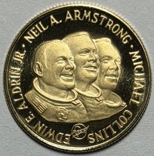 1969 Man In Space Gold 3.5 Grams NASA Moon Landing Neil Armstrong Buzz Aldrin 7775.78 per troy oz