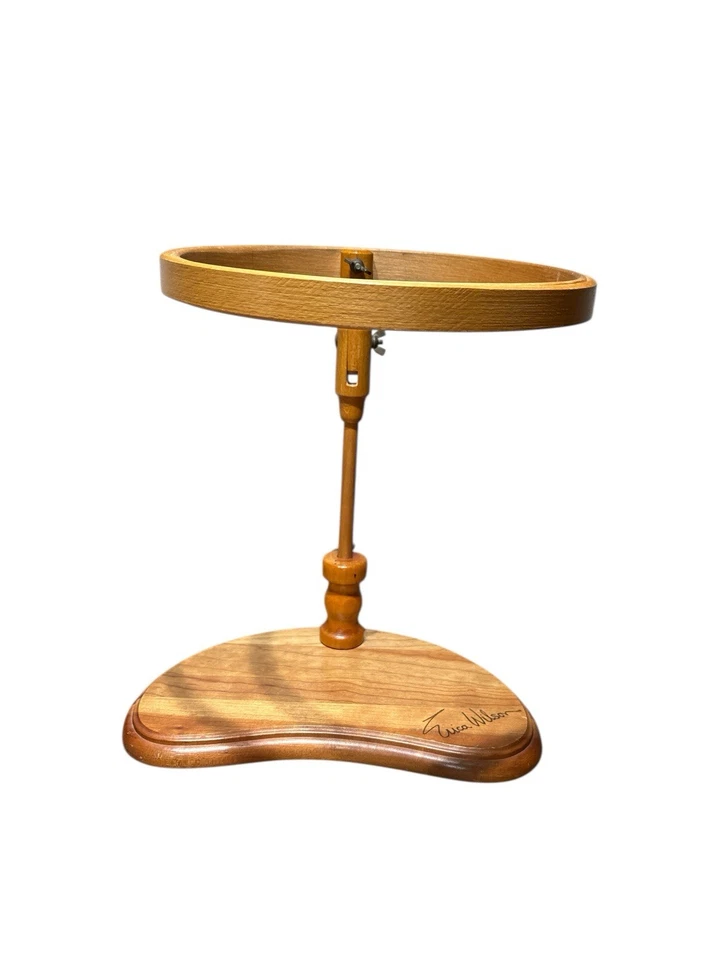 Erica Wilson 10”Adjustable Wooden Quilting/Needlework Frame Standing Hoop Crafts - Image 3 of 4