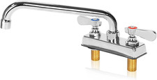 Leak-Free Commercial Bar Sink Faucet 10" Swivel Spout with Ceramic Valve, Utilit