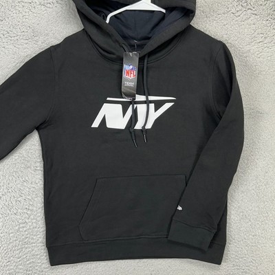 New York Jets Womens Hoodie Sweatshirt Medium Black Drawstring Logo New Era  NEW