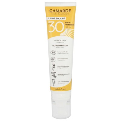 Gamarde Sonnenpflege Fluid Hoher Schutz SPF30 Bio 100 ml ist ein Sonnenschutzmit