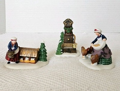 Department 56 Twelve Days of Dickens Village ''Three French Hens'' Retired
