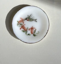 Ni-Glo Hummingbird Plate Nicole Minnick Painted Niglo Vintage Artisan Miniature