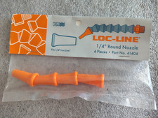 Loc-Line 1/4" Round Nozzle 4 Pieces Part No. 41404 New