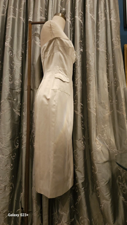 80's Richard Tyler Couture Silk Corset DRESS Formal Cocktail Evening Sz.10  - Image 2 of 4