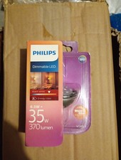 Image of Phillips 35W GU5 3 LED Warm Glow Spotlight Bulb 370 Lumen.