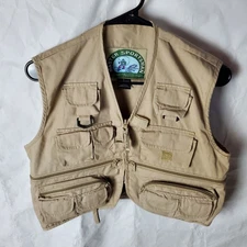 Master Sportsman Vest Youth XL Beige Rugged Gear Fly Fishing Outdoor 