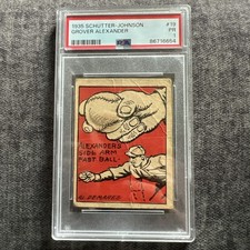 1935 Schutter-Johnson Grover Alexander HOF Baseball Card #19 Certified PSA 1