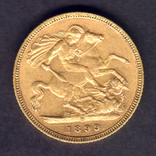 Australia. 1899 Melbourne - Half Sovereign..  gVF/aEF- Much Lustre