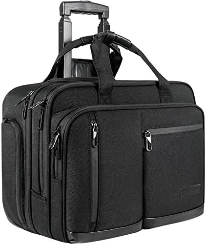 17.3 Inch Rolling Laptop Bag, Waterproof Overnight Rolling Bags, Laptop Bags for
