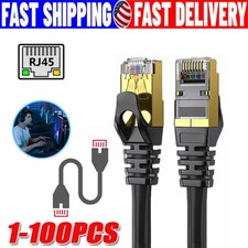 Cat 8 Ethernet RJ45 Cable Super Speed 40Gbps Patch LAN Network Gold Plated Lot