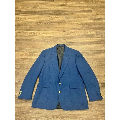 Vintage Joseph Richards Blue Blazer 46R Gold Buttons Made in USA Preppy