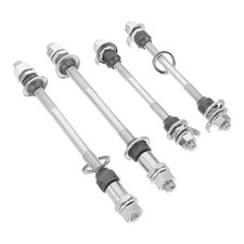 Durable Mountain Bike Rear Front Axle Kit Solid Steel Silver for Daily Use