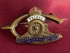 WW1/2 The Royal Artillery Wishbone Enamel Sweetheart Brooch w/fixing