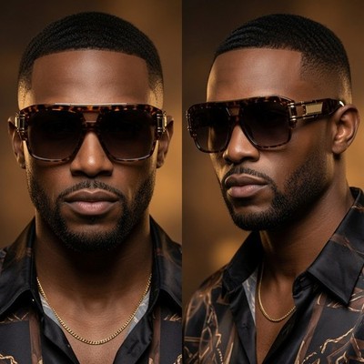 Men Sunglasses Square Oversized Designer Fashion Style Hip Hop Shades New Model 