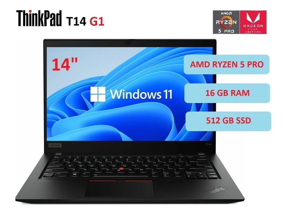 Lenovo ThinkPad T14 G1 · Ryzen 5 PRO 4650U · 16GB · 512GB, Foto 1 von 5