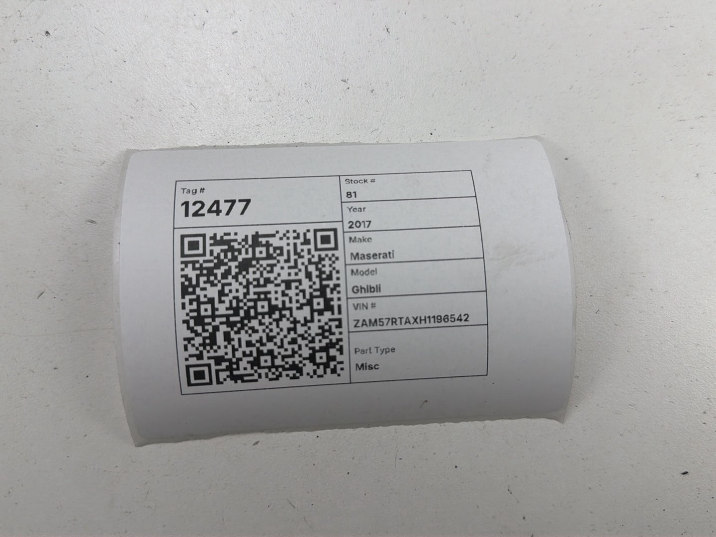 Maserati Ghibli 2014-2017 Coolant reservoir P/N 670031651
