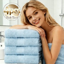4 Pack Extra Large Bath Towels 28" x 55" Soft Towel 100 Cotton Highly Absorbent