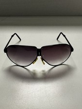 Ferrari Aviator FOLDING Sunglasses Vintage w Soft Logo Zipper Case  Read