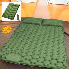 Inflatable Double Camping Mat Ultralight Air Bed Sleeping Mattress & Pillow Best