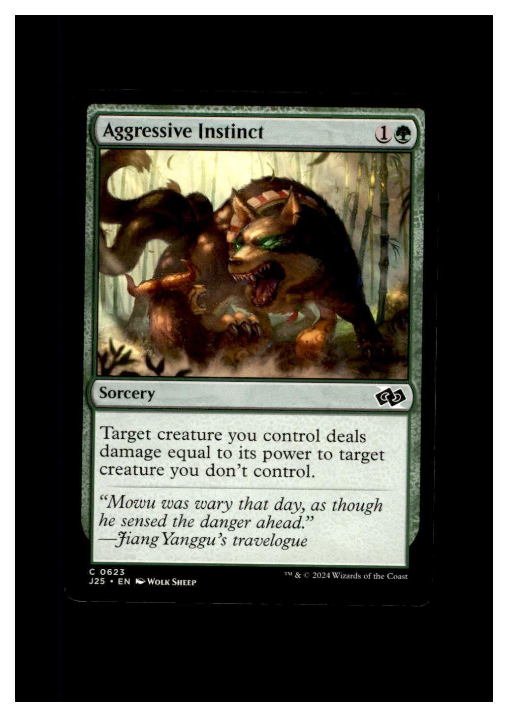 Aggressive Instinct 623 Common Foundations Jumpstart Magic: The Gathering NM
