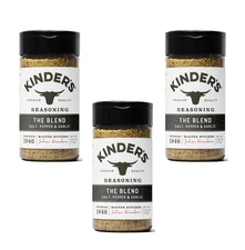 3 Pack Kinder's The Blend Seasoning -Salt Pepper & Garlic All-Purpose Rub 6.25oz
