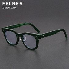 Men Anti Blue Light Square Retro Eyeglasses Personality Clear Lens Glasses Frame