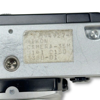 Nikon FM 35mm SLR Film Camera Body Silver MF-12 Data Back Japan