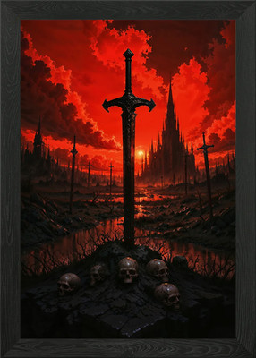 Blade of Desolation: Ancient Sword gerahmtes Wandbild Poster Leinwanddruck Bild