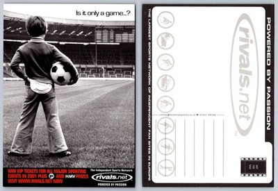 2001 Rivals.net Football Boy Stadium Boomerang Media Sports Promo Postcard