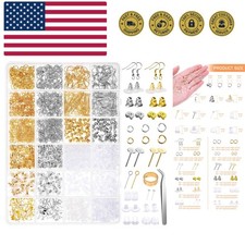 2320-Piece Earring Making Kit with Hooks, Backs  Jump Rings for DIY Jewelry