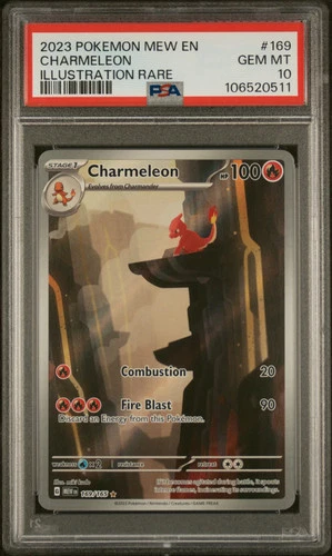 2023 Pokemon 151 Charmeleon #169 Illustration Rare PSA 10 GEM MINT