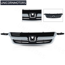 For Honda Crv Cr-v 2002 2003 2004 Front Bumper Upper Grille W Chrome Trim For Honda Crv Cr-v 2002 2003 2004 Front Bumper Upper Grille W Chrome Trim