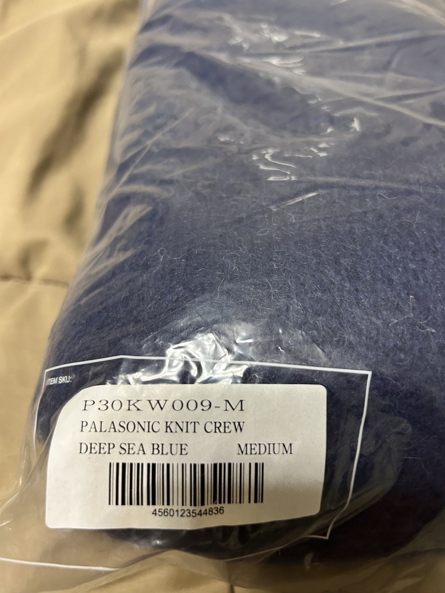 Palace Palasonic Knit Crew Logo Pullover Sweater Deep Sea Blue