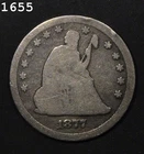 1877-CC Liberty Seated Quarter
