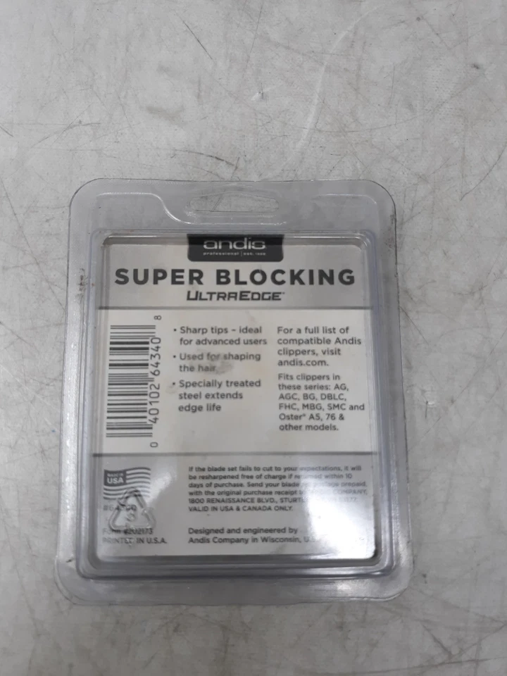 Hoja súper bloqueadora Andis UltraEdge 64340 / SKU 65‐1833 – 0,25 mm Precision Live Foto 4 de 4