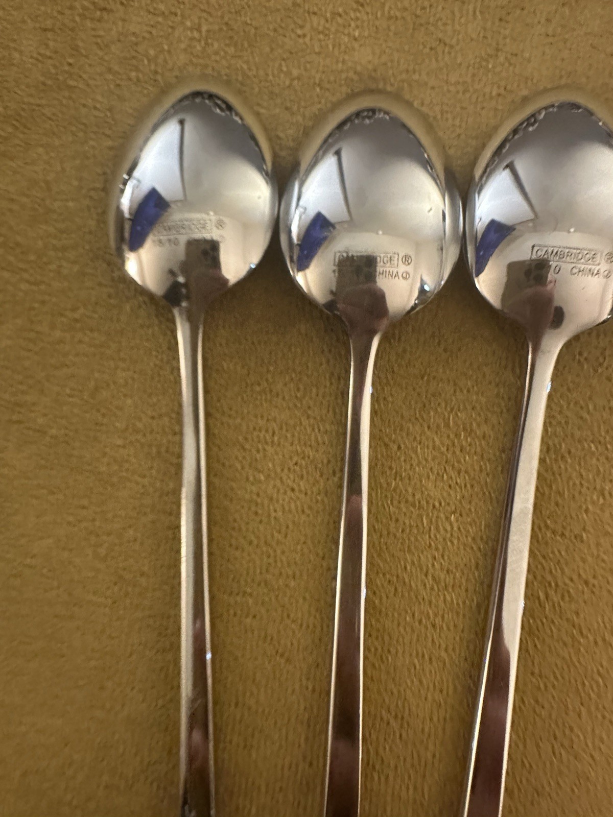(3) TEASPOONS Cambridge Chop Conversation 18/10 Stainless **EXCELLENT** thumbnail 6