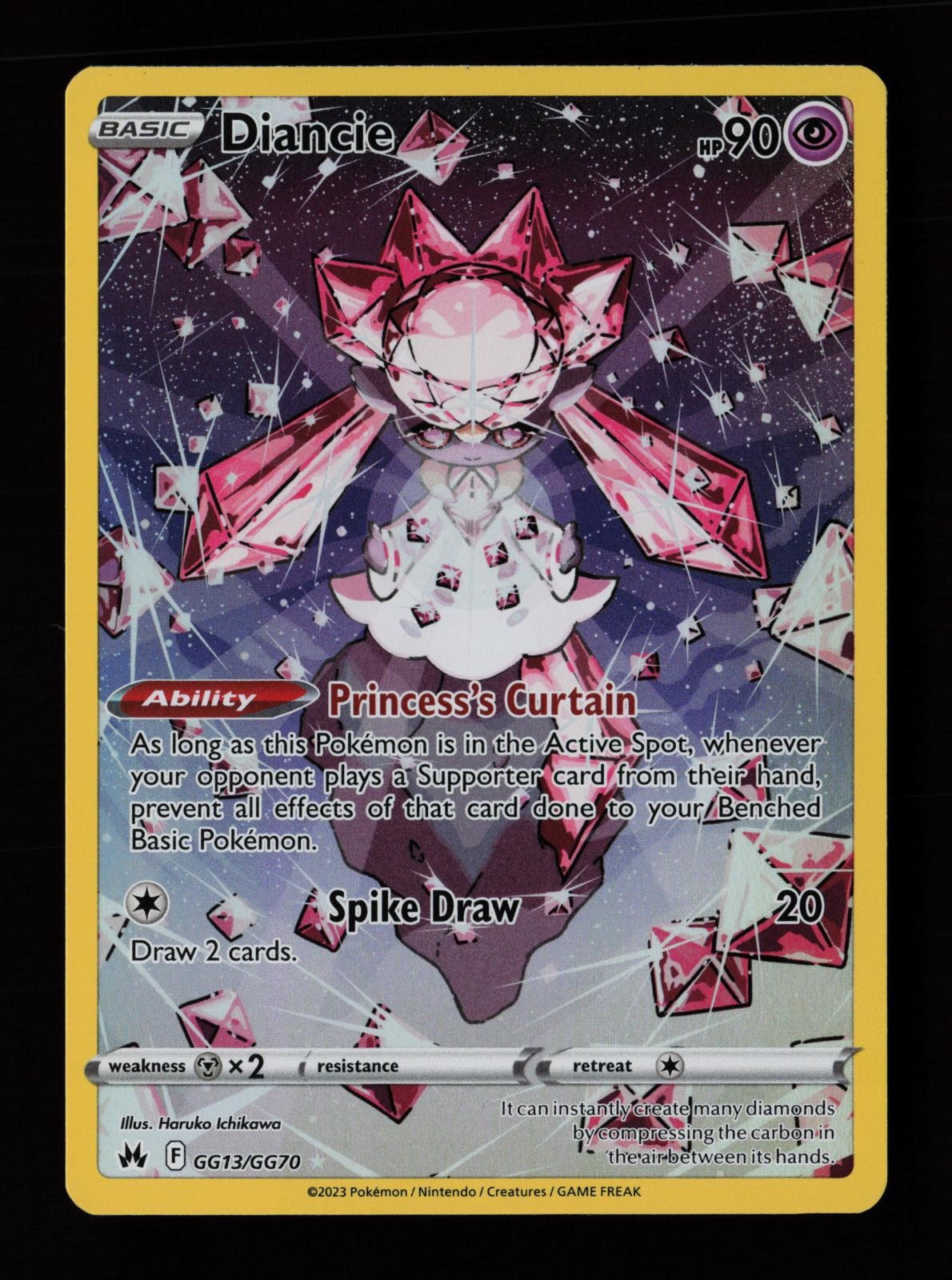 Diancie GG13/GG70 Holo Crown Zenith Galarian Gallery Pokemon Cards