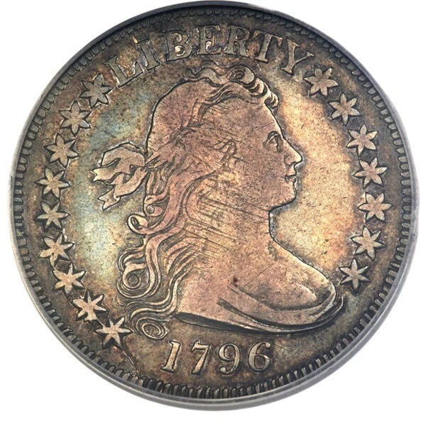 1796 50C 16 Stars Draped Bust Half Dollar PCGS VF25