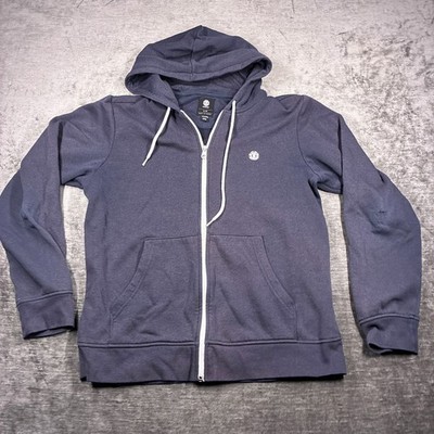 Element Zip Up Hoodie Herren UK Large blau Full Zip Skate Sweatshirt