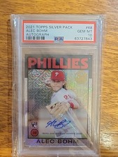 2021 Topps Silver Pack Chrome AUTO 07/99 Alec Bohm Rookie RC 1986 ‘86 Phillies