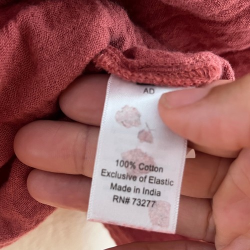 Blusa Sonoma Para Mujer Algodón Gasa Volantes Cuello Simulado Hecha en India Talla Grande - Imagen 4 de 5